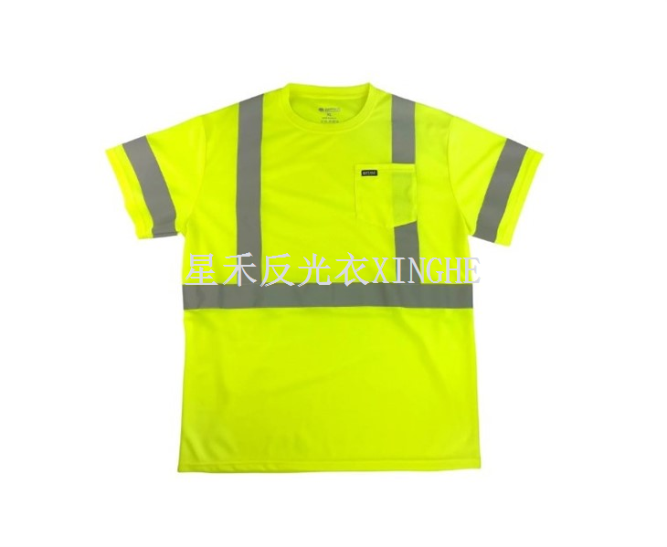 Outdoor Workwear Meeste Hi Vis helkur-turvatasku T-särk